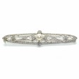Antique jewelry - Art Deco Diamonds and Peral Bar Brooch Pin