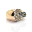 Antique jewelry - Aquamarine and Diamond Tank Ring