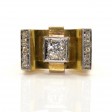 Antique jewelry - Diamonds Tank Ring