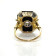 Antique jewelry - Diamond and Onyx Art Deco Ring 