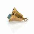 Antique jewelry - Antique Gold and Turquoise Bell Pendant or Charm