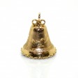 Antique jewelry - Antique Gold and Turquoise Bell Pendant or Charm