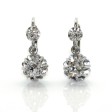 Antique jewelry - Dormeuses Diamond Earrings