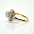 Antique jewelry - Pompadour Natural Pearl and Diamond Ring