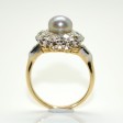 Antique jewelry - Pompadour Natural Pearl and Diamond Ring