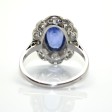 Antique jewelry - Sapphire and Diamond Art Deco Cluster Ring 