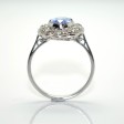 Antique jewelry - Sapphire and Diamond Art Deco Cluster Ring 