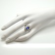 Antique jewelry - Sapphire and Diamond Art Deco Cluster Ring 