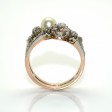 Antique jewelry - Diamond and Pearl Toi et Moi Ring