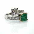 Recent jewelry - Diamond and Emerald Toi et Moi Ring 
