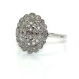 Antique jewelry - Diamond Art Deco Cluster Ring 