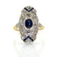 Antique jewelry - Diamond and Sapphire Ring 