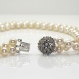 Antique jewelry - Pearl and Diamond Double Strand Necklace