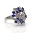 Recent jewelry - Flower Diamond and Sapphire Ring 
