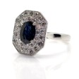 Recent jewelry - Diamond and Sapphire Cluster Ring 