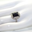 Antique jewelry - Art Deco Diamond and Sapphire Cluster Ring