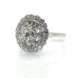 Antique jewelry - Diamond Art Deco Double Cluster Ring 