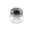 Antique jewelry - Art Deco Diamond and Sapphire Cluster Ring