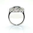 Antique jewelry - Art Deco Diamond and Sapphire Cluster Ring