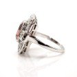 Antique jewelry - Art Deco Rubellite and Diamond Ring 