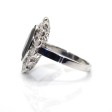 Antique jewelry - Art Deco Diamond and Sapphire Cluster Ring