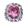 Recent jewelry - Pink Tourmaline and Diamond Cluster Ring