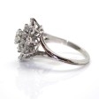 Antique jewelry - Diamond Flower Cluster Ring