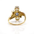 Antique jewelry - Diamond and Sapphire Trilogy Ring