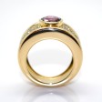 Recent jewelry - Garnet and Diamond Pave Ring