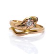 Antique jewelry - Gold and Diamond Snake Ring