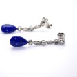 Antique jewelry - Antique Diamond and Lapis Earrings