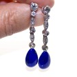 Antique jewelry - Antique Diamond and Lapis Earrings