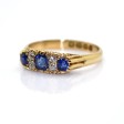 Antique jewelry - Diamond and Sapphire Band Ring