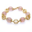 Antique jewelry - Vintage Gold and Quartz Bracelet