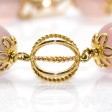 Antique jewelry - Vintage Gold and Quartz Bracelet