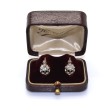 Antique jewelry - Dormeuses Diamond Earrings