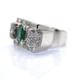 Antique jewelry - Art Deco Emerald and Diamond Ring