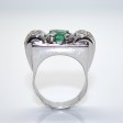 Antique jewelry - Art Deco Emerald and Diamond Ring