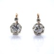 Antique jewelry - Dormeuses Diamond Earrings