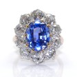 Antique jewelry - Antique Diamond and Sapphire Pompadour Ring