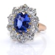 Antique jewelry - Antique Diamond and Sapphire Pompadour Ring
