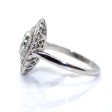 Antique jewelry - Diamond Art Deco Double Cluster Ring
