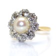 Antique jewelry - Pompadour Diamond and Natural Pearl Ring
