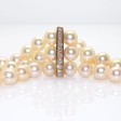 Antique jewelry - Triple Strand Pearl and Diamond Necklace