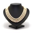 Antique jewelry - Triple Strand Pearl and Diamond Necklace