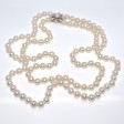 Antique jewelry - Double Strand Pearl and Diamond Vintage Necklace