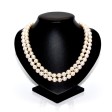 Antique jewelry - Double Strand Pearl and Diamond Vintage Necklace