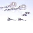 Antique jewelry - Diamond and Pearl Pendant Earrings