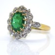Antique jewelry - Diamond and Emerald Pompadour Ring