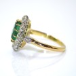 Antique jewelry - Diamond and Emerald Pompadour Ring